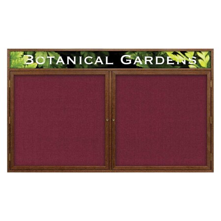 United Visual Products Triple Door Indoor Enclosed Easy Tack Bo UV308EZ-GREEN-WHITE